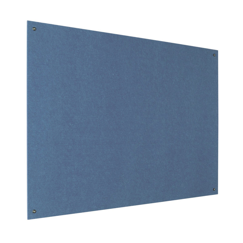 Wall Mounted Reversible Bulletin Board, 60cm H x 90cm W, Light Blue