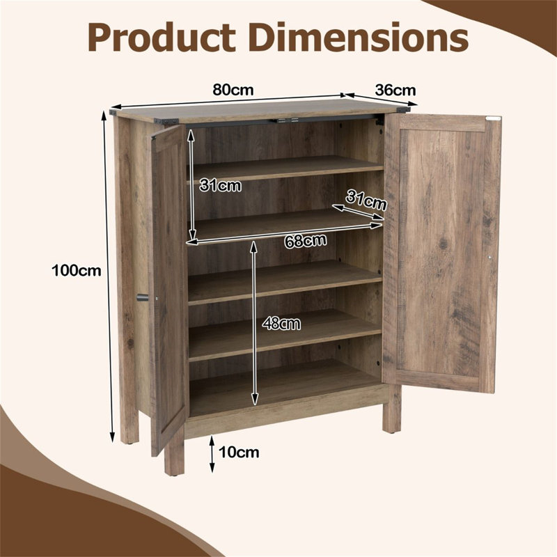 15 Pair Shoe Storage Cabinet