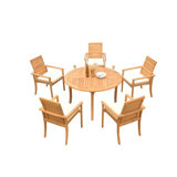 Algrave Outdoor 6 - Piece Teak Dining Set
