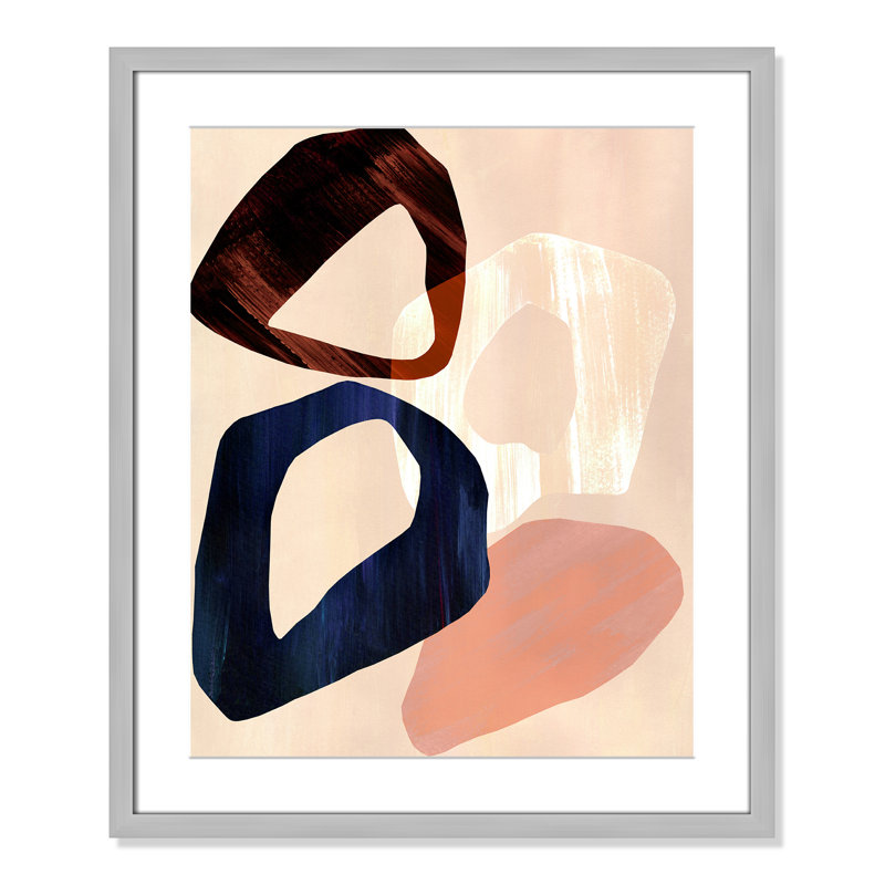 Loop III Print par Violets Print House, L 21,5 po x H 25,5 po, Imprimé mat, Argent mat