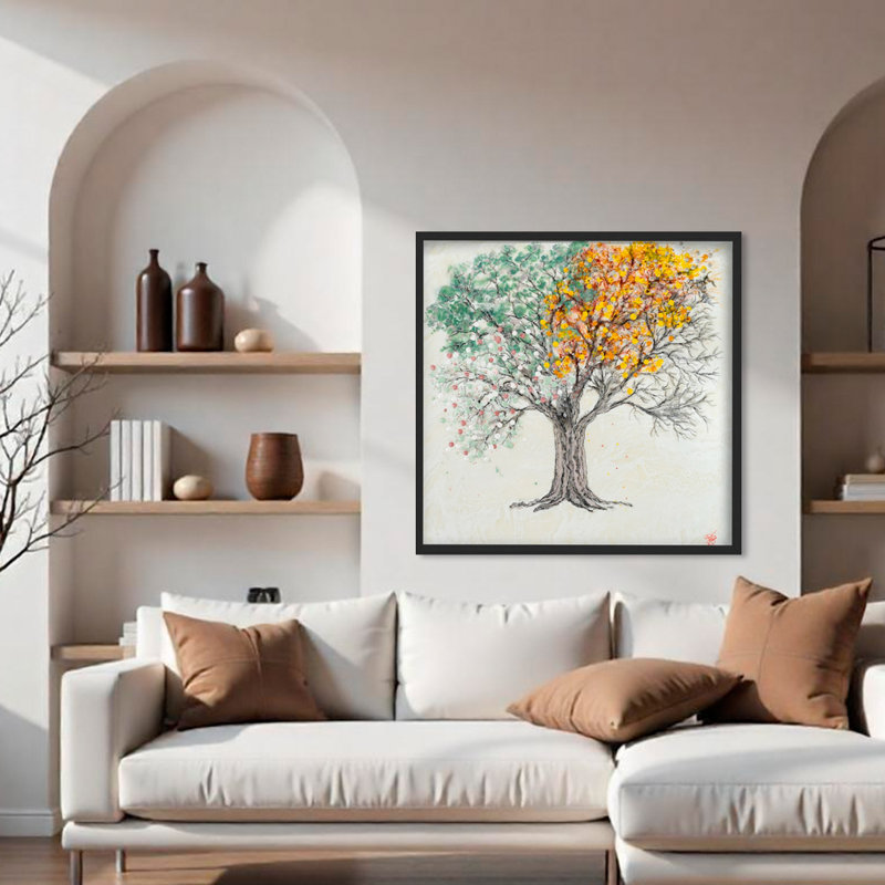 "Changer les saisons", art mural sur toile, H 12 po x l 12 po, Toile tendue