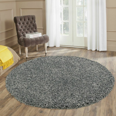 Aanuoluwa Round 120 cm x 120 cm Shag Indoor / Outdoor