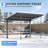Domi 8x10 FT Hardtop Gazebo, Freestanding or Wall Mounted Metal Pergola-126652867-126652870