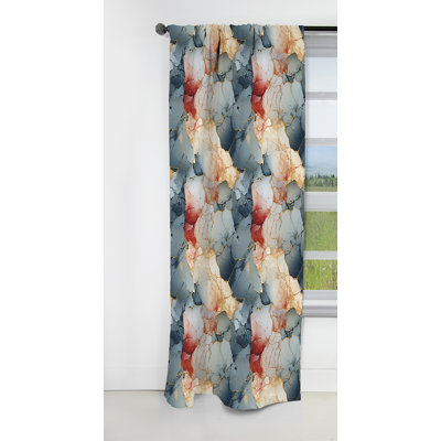 Urban Nature Marble Pattern - Abstract Marble Curtain - Blackout Marble Curtain - 1 Panels