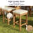 5-piece Acacia Wood Outdoor Bar Set With Cushions