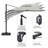 11FT Square Cantilever Patio Umbrella(Without Umbrella Base)-114653871