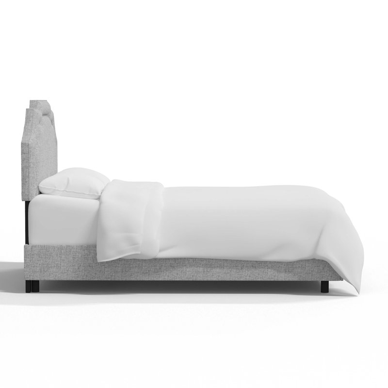 Aleanah Upholstered Standard Bed, Zuma Pumice Textured Linen, King