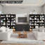 Bibliothèque noire 71,6 "de haut à 6 niveaux avec 3 tablettes et 18 tablettes ouvertes pour le salon-366942777-368249949