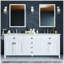 Meuble-lavabo double transitionnel gris Odilion-145547095