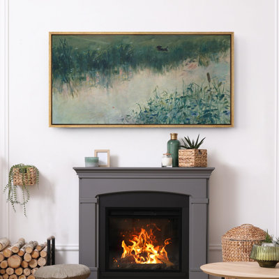 Tranquil Marshlands Serene Nature, reproduction d'art sur toile