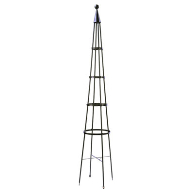 Alarcon-Chacon 84'' H x 13'' W Iron Obelisk Trellis