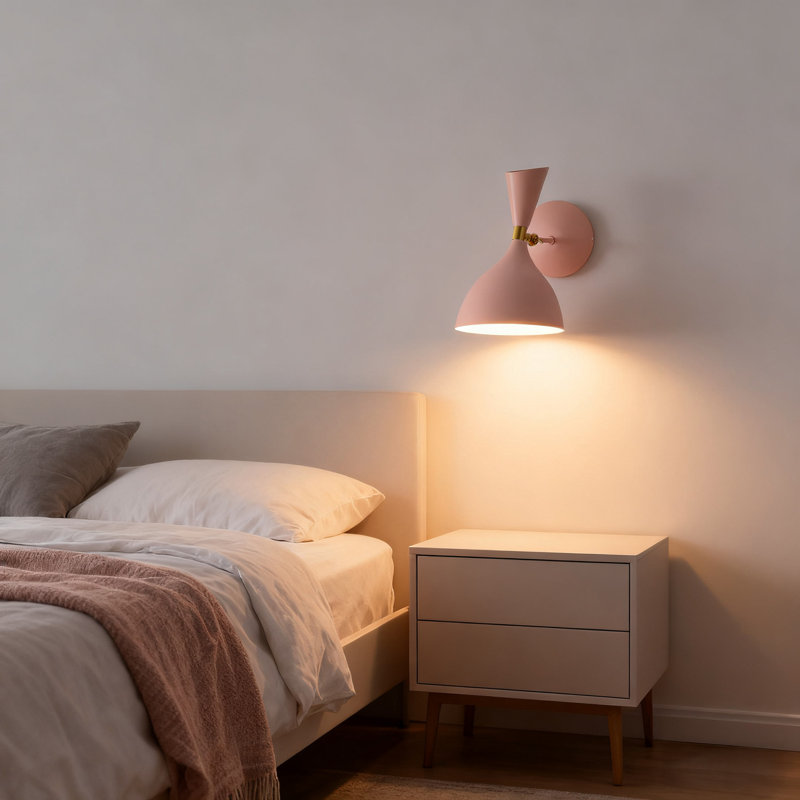 Bloomsdale 1 - Light White/Brass Gold Wallchiere, Pink