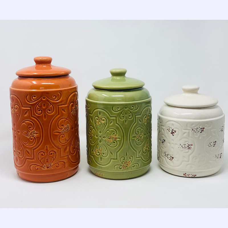 Ceramic / Porcelain Canister - Set of 3
