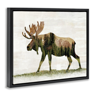 "Forest Forest Moose", art mural encadré par Amber Sterling