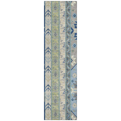 Machine Washable Indoor/Outdoor Chantille ACN1015 Navy Rug