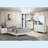 White Upholstered Queen Panel Bed-118865666