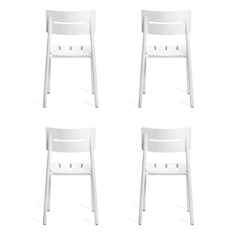 Chaise empilable d'extérieur et d'intérieur Outo, Blanc