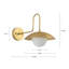 Applique murale 1 lumière Mid-Century moderne en laiton avec verre de lait
