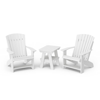 Heritage 3-Piece Adirondack Chair Set With Side Table