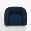 Fauteuil demi-tonneau pivotant rembourré Coyle-1841184369-1867919385