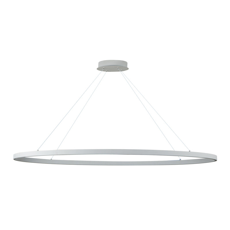 Ovale 1 - Light LED Pendant, White, 1.5" H x 53.25" W x 27.625" D