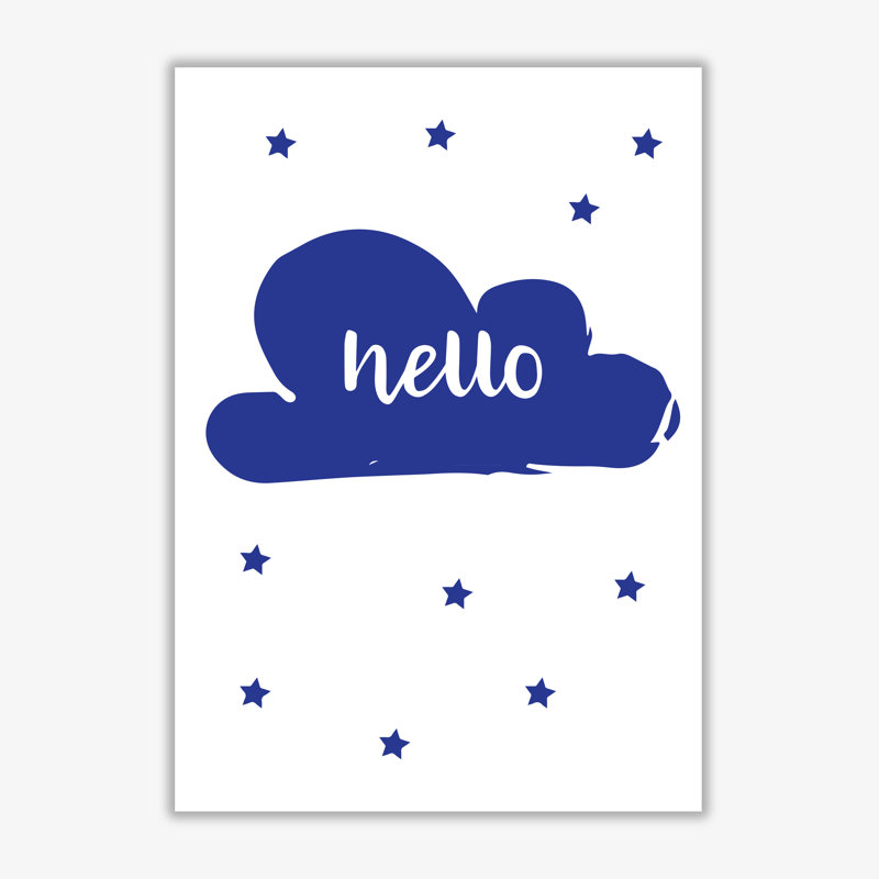 Hello Cloud - Print, 42 cm H x 30 cm W x 1 cm D, No Frame