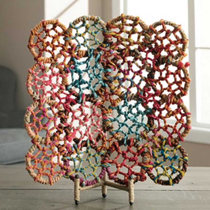 Panier en jute/métal