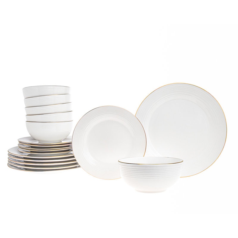 Service de table en porcelaine 18 pièces Flori