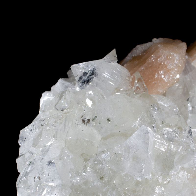 Lumineux, apophyllite et stilbite Gemmy