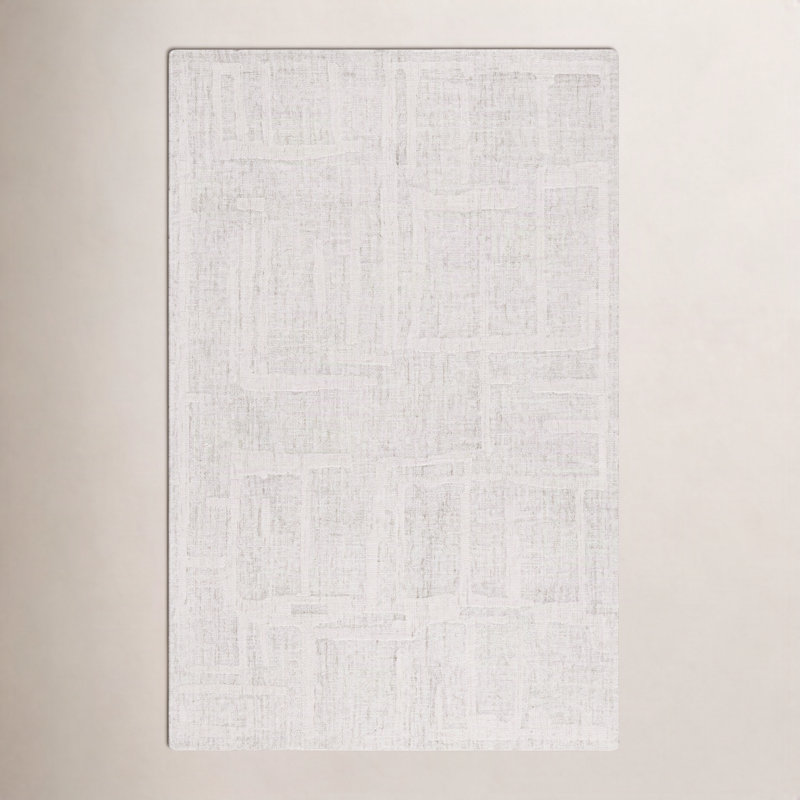 Arthella Hand-Tufted Abstract Wool Rug, Rectangle 4' x 6'