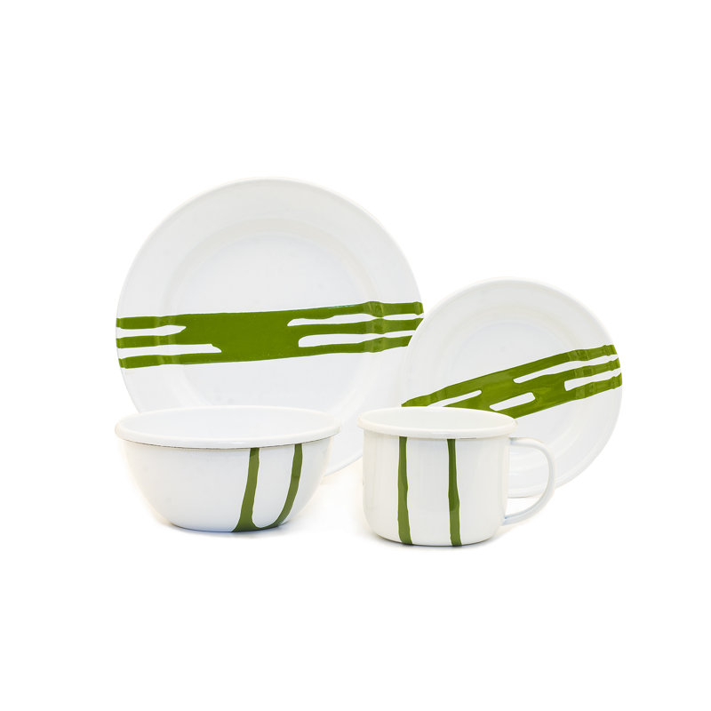 Service de table 16 pièces, service pour 4 Ottomar Abstract, Vert