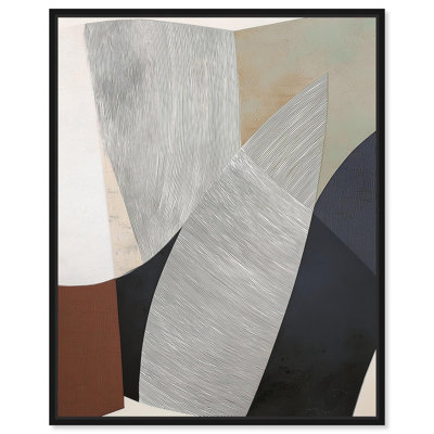Combed and Swirled II Canvas Print Abstract Wall Decor by Art Remedy, Black Frame, 16 x 20