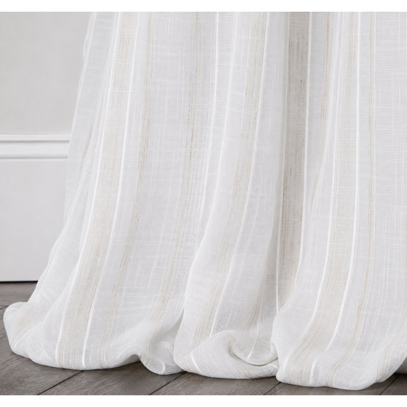 Belandina Semi Sheer Curtain Single Panel, 54" x 84", Natural