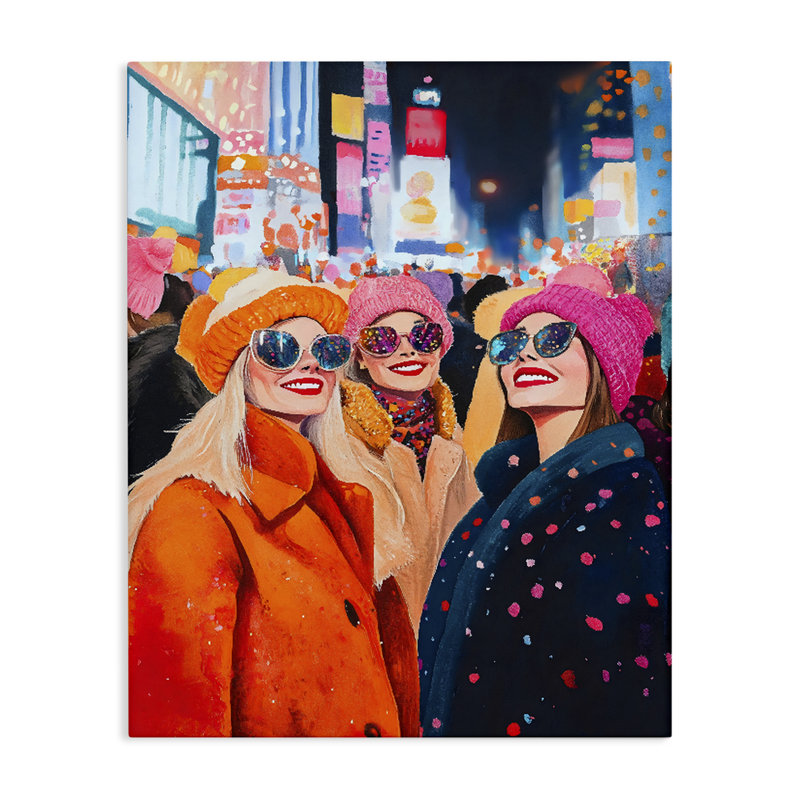 Filles du Nouvel An sur toile, design par LSR Design Studio, 20 x 16