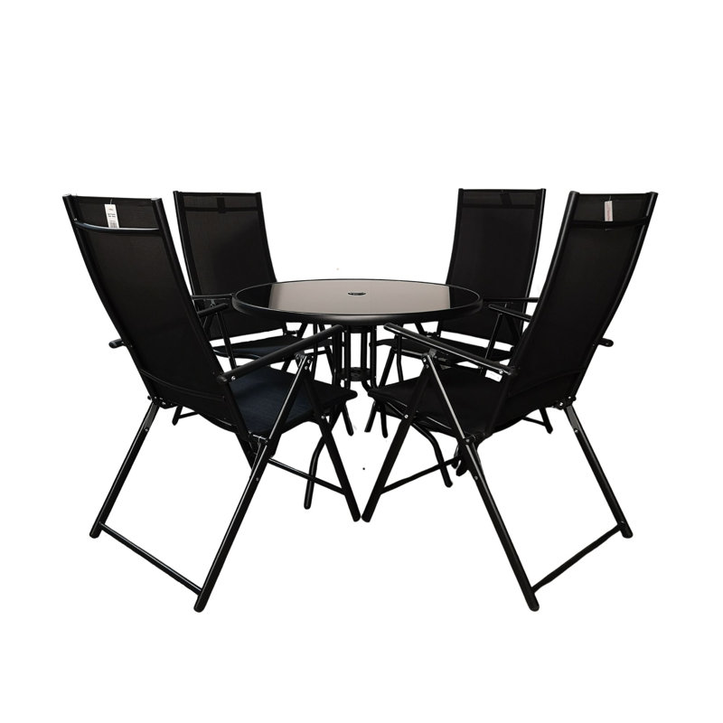 Syheem 4 - Person Patio Dining Set Table,