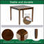 Élégante table de salle à manger en bois 5 pièces avec 4 chaises, parfaite pour les cuisines et les salles à manger modernes, alliant style et fonctionnalité