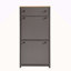 Ensemble d'armoire à chaussures mince avec 4 tiroirs rabattables, solution de rangement supérieure à motif de grain de bois avec panneau réglable, étagère à chaussures de style moderne avec tiroirs pour le couloir-121089156