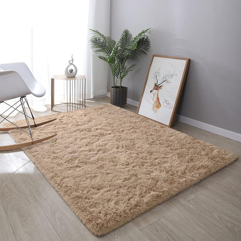 Solid Colour Shag Area Rug, Rectangle 183 x 275 cm