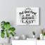 «Put God First» - impression sur toile tendue-53643641