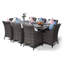 Karcher 8 - Person Patio Dining Set Umbrella Hole Included Rectangular Table with Cushions Included-39926025