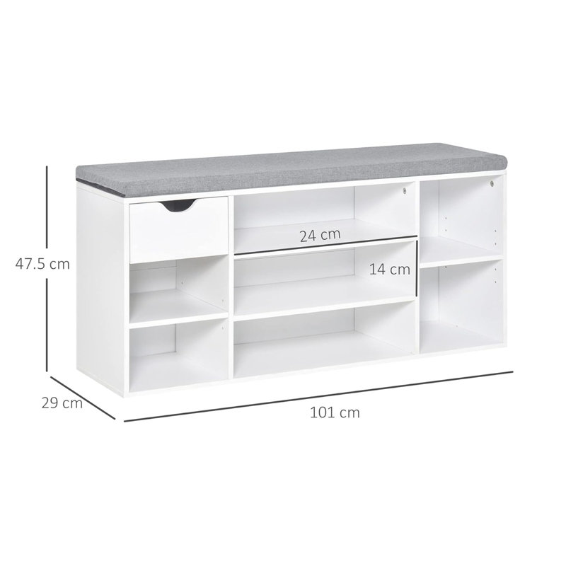 10 Pair Shoe Storage Bench