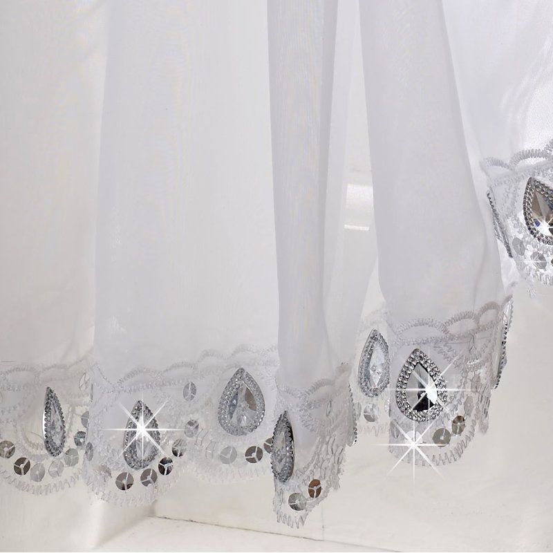 Andrews Slot Top Sheer Curtain Panel, 145 W x 229 D cm