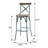 Oak Bar Stool with Cross Back-1527906447