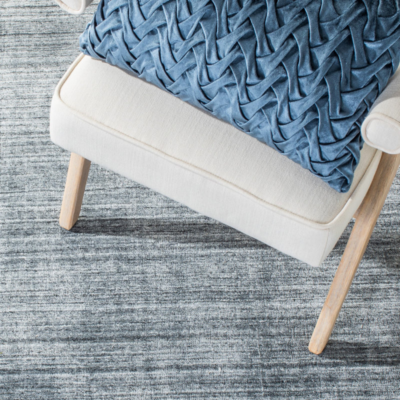 Tapis gris tissé à la main Newcastle, Carré 6 pi