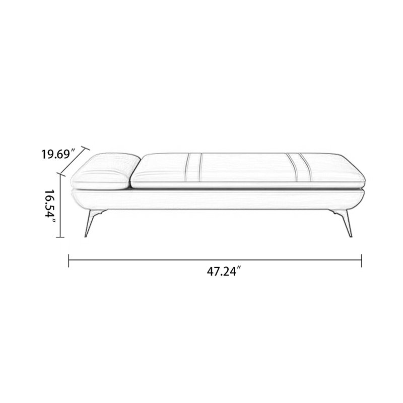 Banc rembourré, Gris / beige