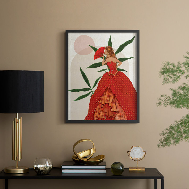 "Vestido Rojo II", Noir, noir, noir, noir, H 15 po x l 12 po