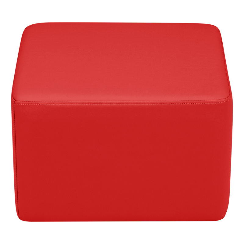 Tabouret à cubes structurés de Learniture, H 18 po x l 18 po x P 18 po, Rouge