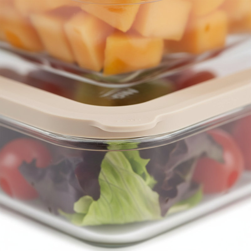 Contenant alimentaire en verre On-toxique - paquet de 4, hermétique
