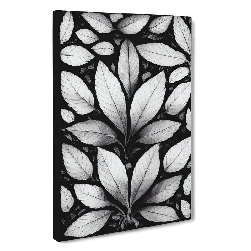 Leaves Pattern No.1 - Wrapped Canvas Print, 76cm H x 50cm W x 3cm D