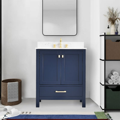 30-inch Bathroom Vanity With Engineered Stone Top